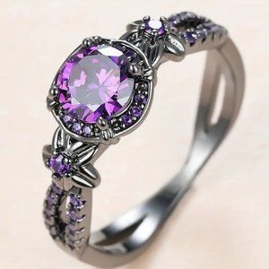 Black Gold Wedding Rings Size 7